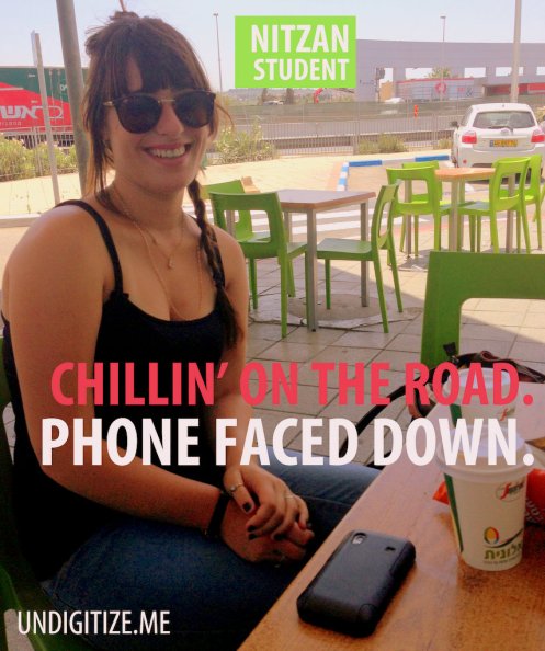 Chillin' On The Road. Phone Faced Down.