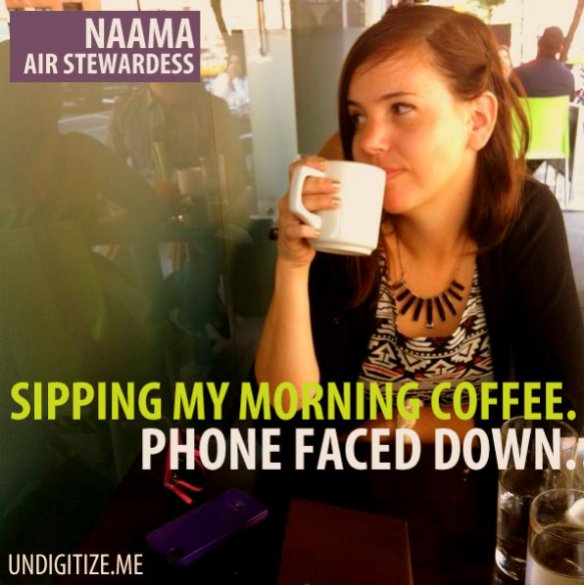 Sipping My Morning Coffee. Phone Faced Down.