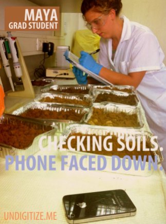 Checking Soils. Phone Faced Down.