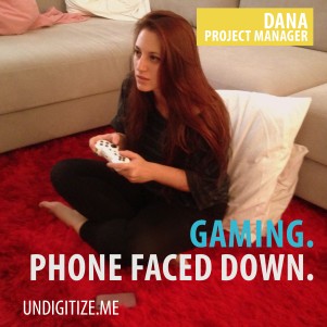 Gaming. Phone Faced Down.