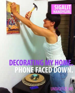Decorating My Home. Phone Faced Down.