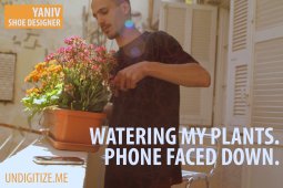 Watering My Plants. Phone Faced Down.